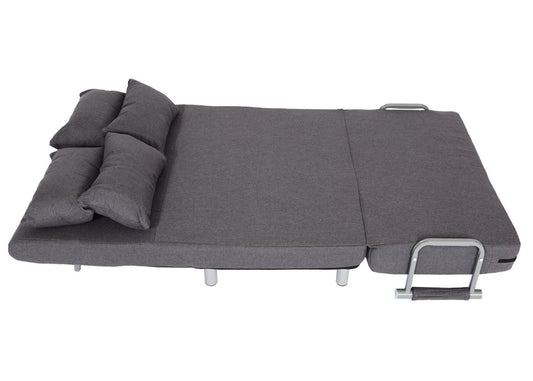 Cosmo Casa - Slaapstoel - Klapbaar - Textiel - Donkergrijs - 186×97 cm