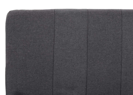 Cosmo Casa - Slaapstoel - Klapbaar - Textiel - Donkergrijs - 186×97 cm