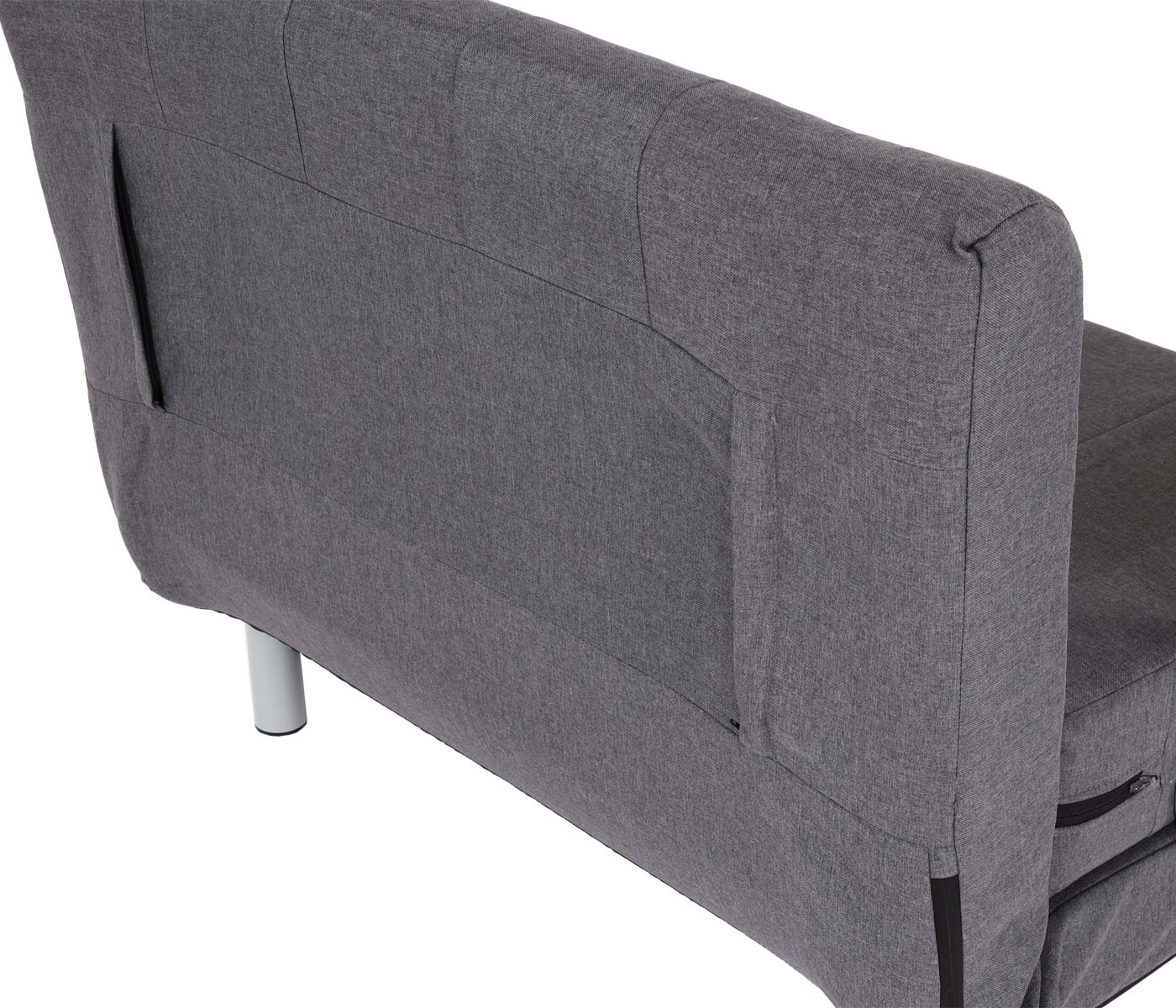 Cosmo Casa - Slaapstoel - Klapbaar - Textiel - Donkergrijs - 186×97 cm