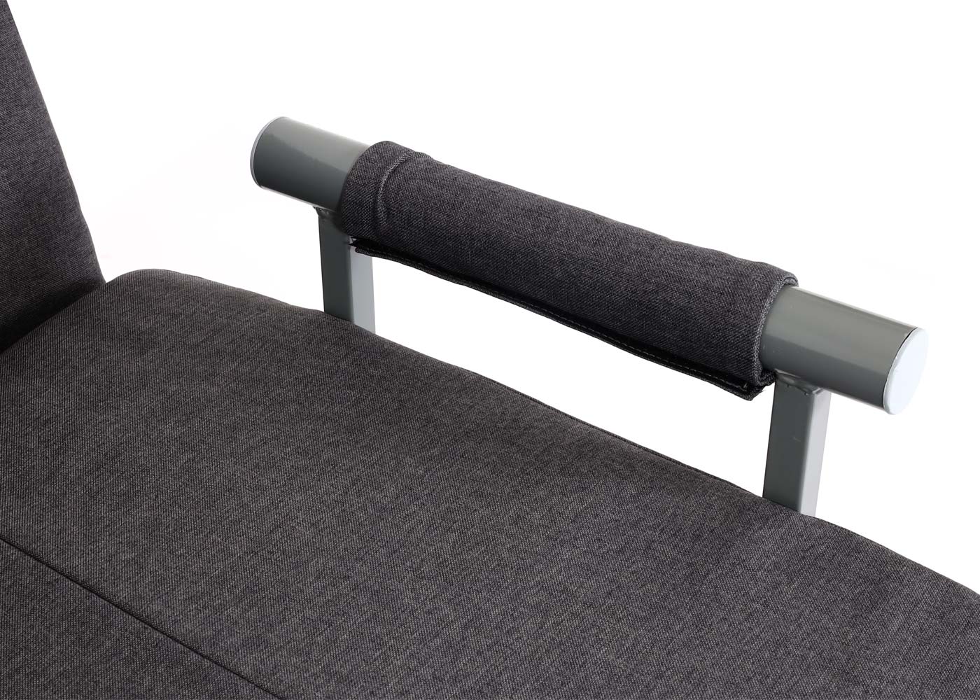 Cosmo Casa - Slaapstoel - Klapbaar - Textiel - Donkergrijs - 186×97 cm