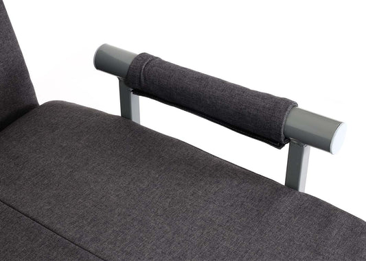 Cosmo Casa - Slaapstoel - Klapbaar - Textiel - Donkergrijs - 186×97 cm