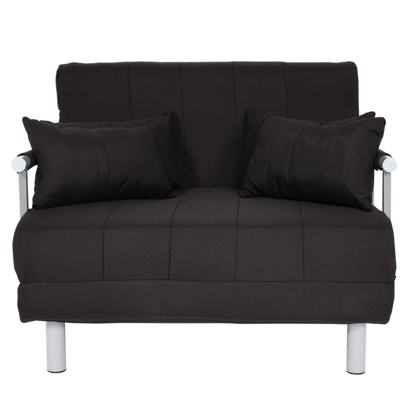 Cosmo Casa - Slaapstoel - Klapbaar - Textiel - Zwart - 186×97 cm