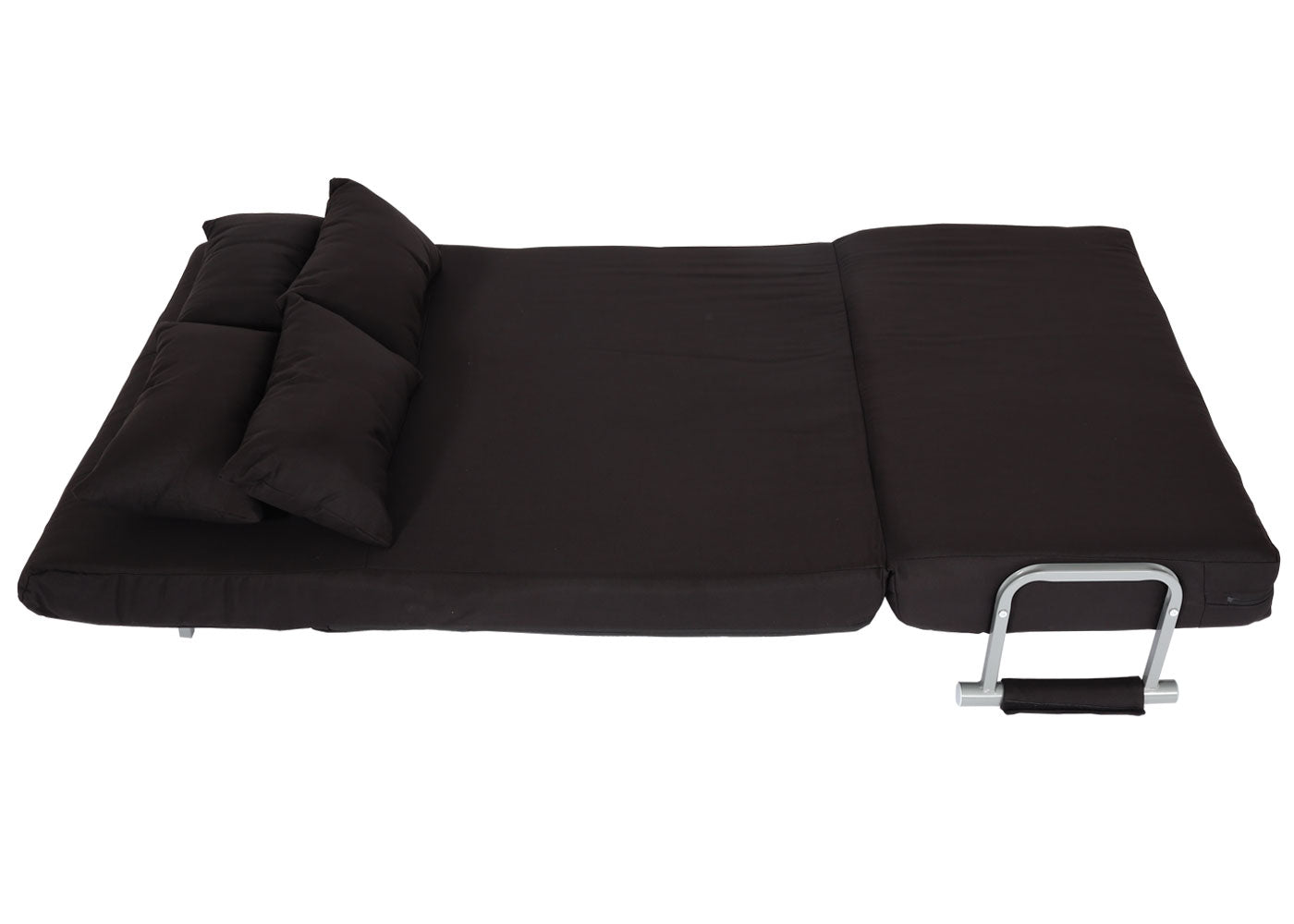 Cosmo Casa - Slaapstoel - Klapbaar - Textiel - Zwart - 186×97 cm