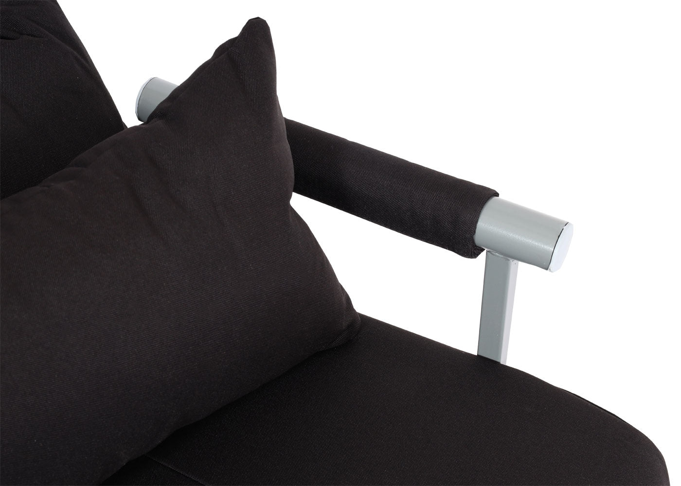 Cosmo Casa - Slaapstoel - Klapbaar - Textiel - Zwart - 186×97 cm