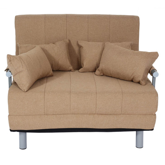 Cosmo Casa - Slaapstoel - Klapbaar - Textiel - Crème-Beige - 186×97 cm