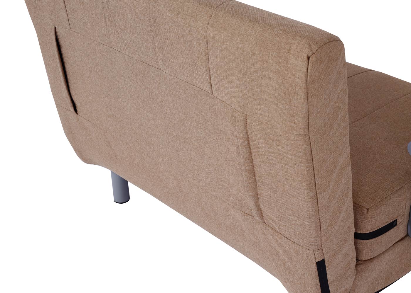 Cosmo Casa - Slaapstoel - Klapbaar - Textiel - Crème-Beige - 186×97 cm