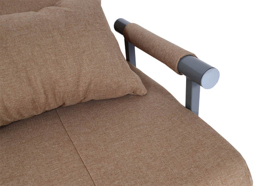 Cosmo Casa - Slaapstoel - Klapbaar - Textiel - Crème-Beige - 186×97 cm