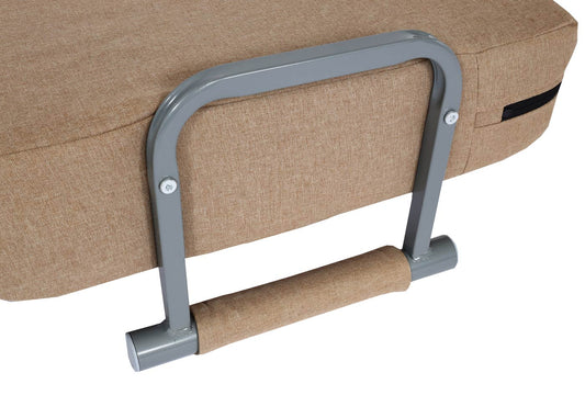 Cosmo Casa - Slaapstoel - Klapbaar - Textiel - Crème-Beige - 186×97 cm