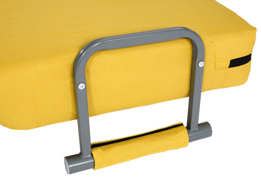 Cosmo Casa - Slaapstoel - Klapbaar - Textiel - Geel - 186×97 cm