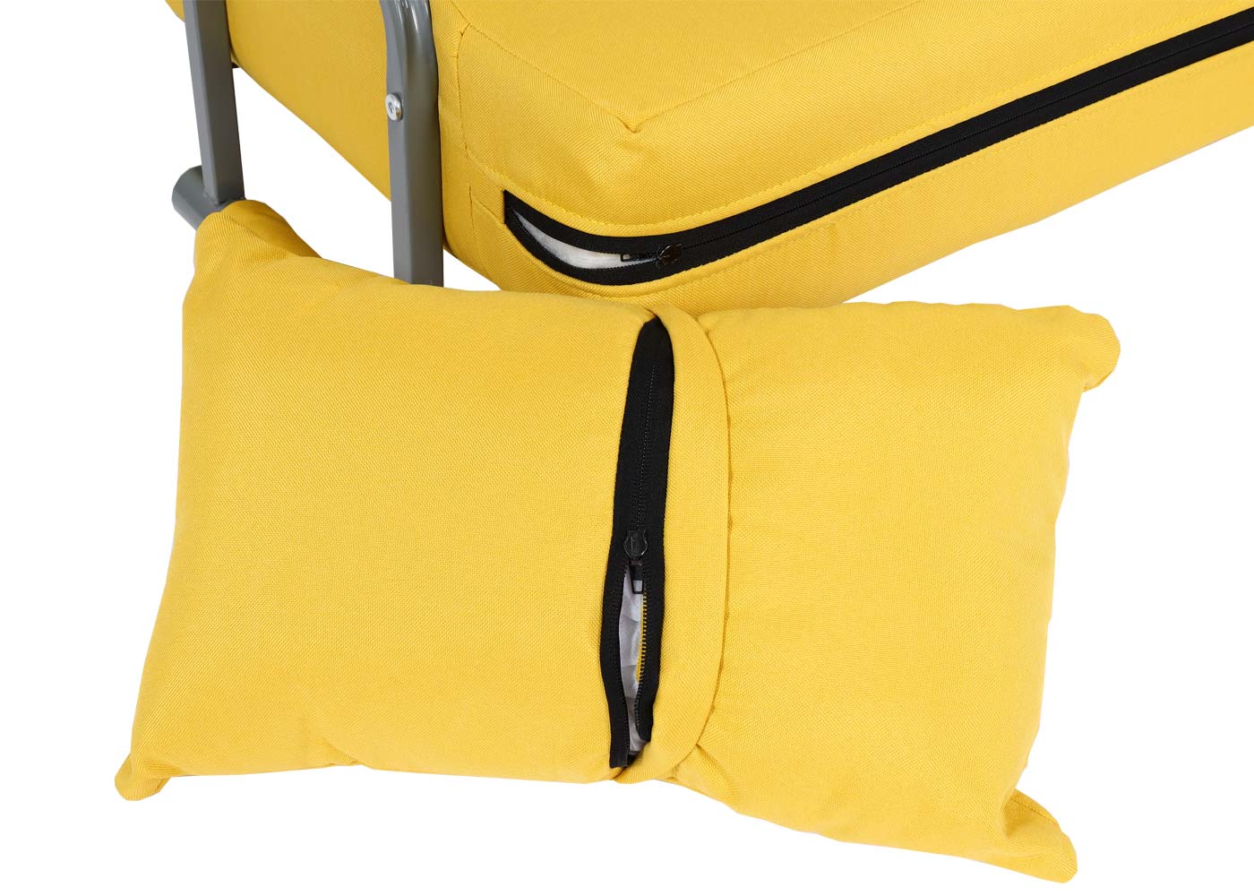 Cosmo Casa - Slaapstoel - Klapbaar - Textiel - Geel - 186×97 cm