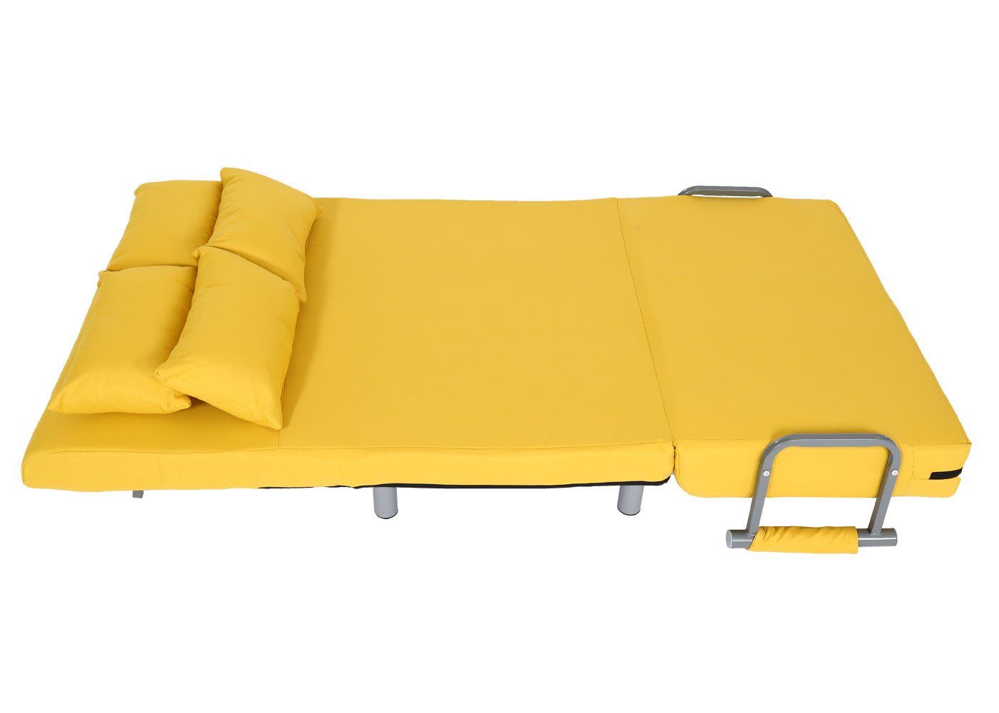 Cosmo Casa - Slaapstoel - Klapbaar - Textiel - Geel - 186×97 cm