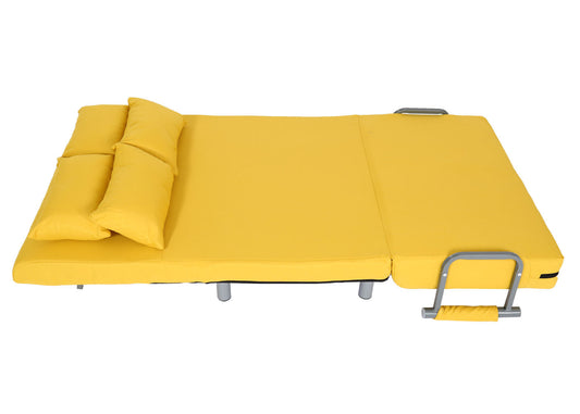 Cosmo Casa - Slaapstoel - Klapbaar - Textiel - Geel - 186×97 cm