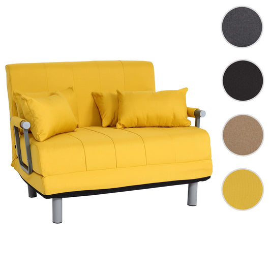 Cosmo Casa - Slaapstoel - Klapbaar - Textiel - Geel - 186×97 cm