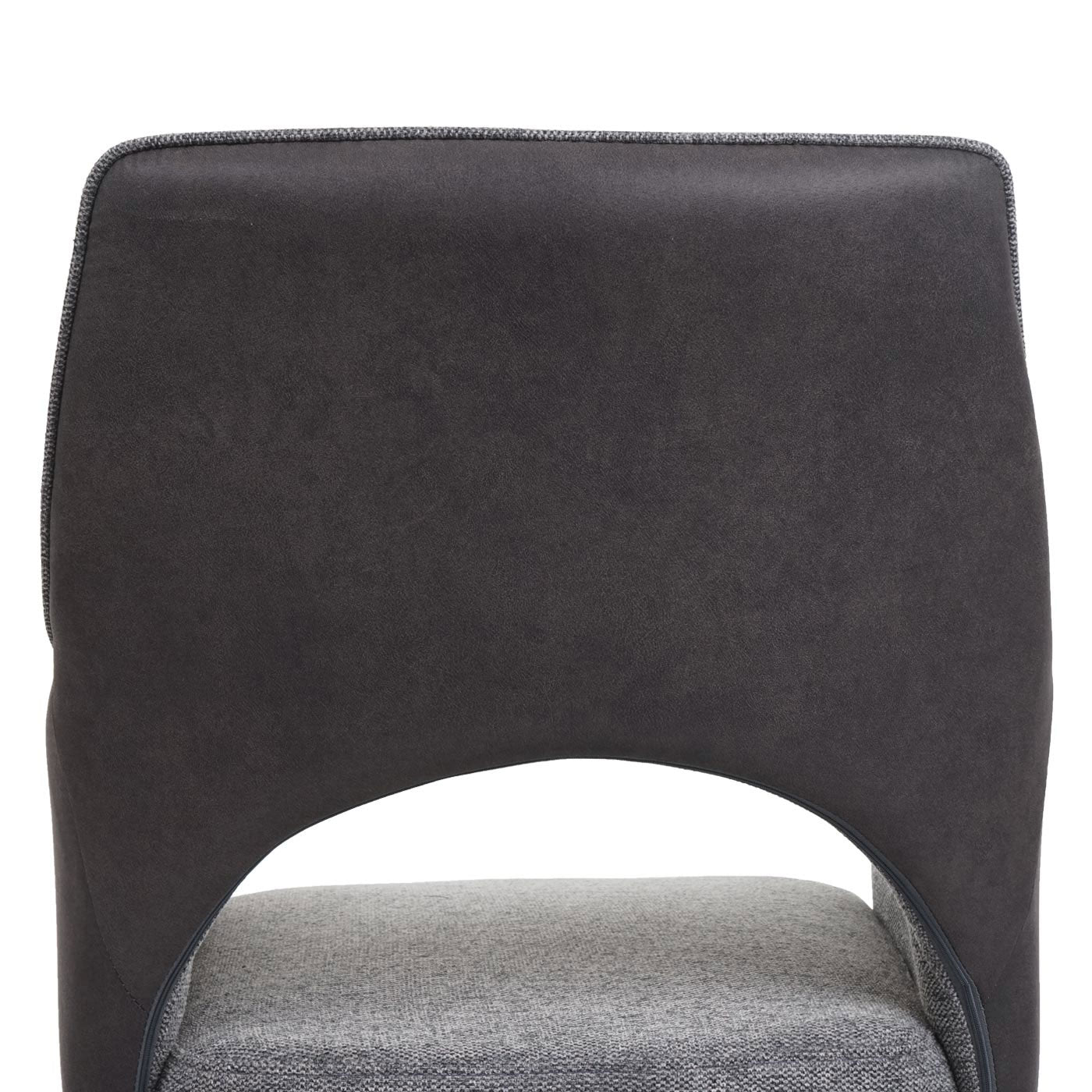 Cosmo Casa - Eetkamerstoel - Swivel - Textiel - Grijs-Donkergrijs