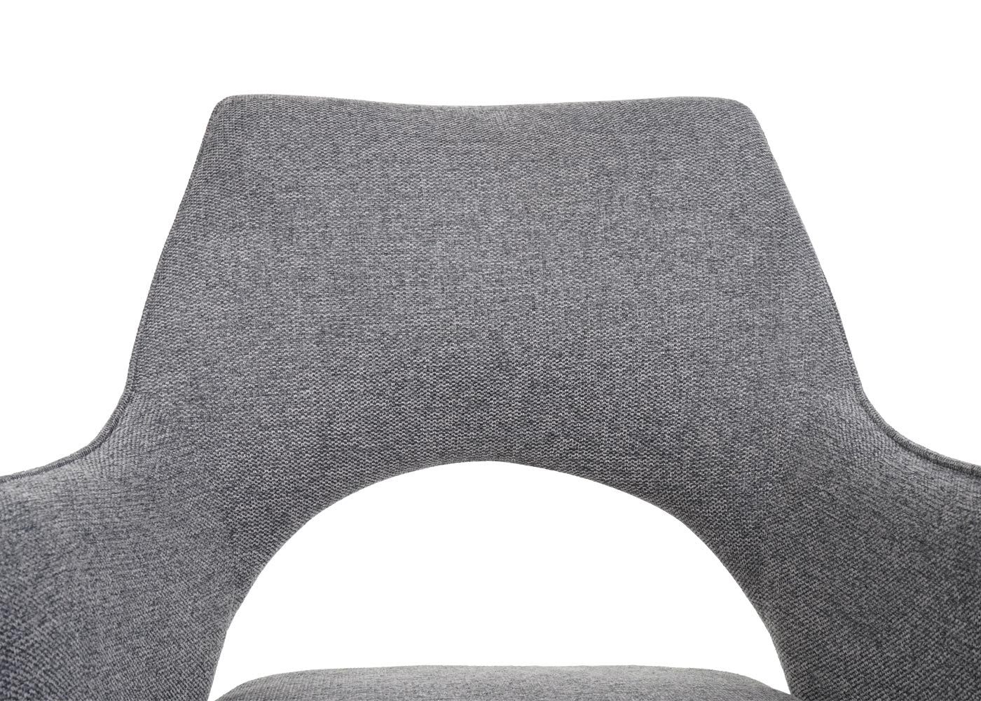 Cosmo Casa - Eetkamerstoel - Swivel - Textiel - Grijs-Donkergrijs