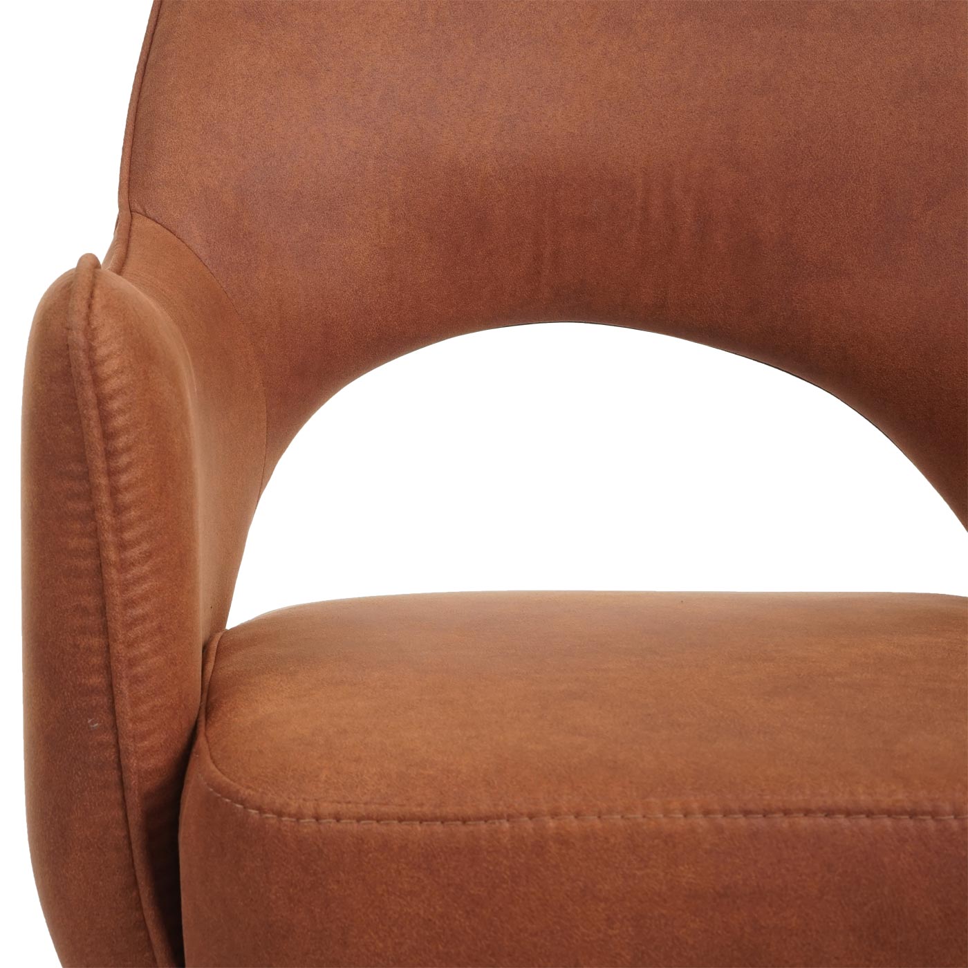 Cosmo Casa - Eetkamerstoel - Swivel - Textiel - Suède Bruin