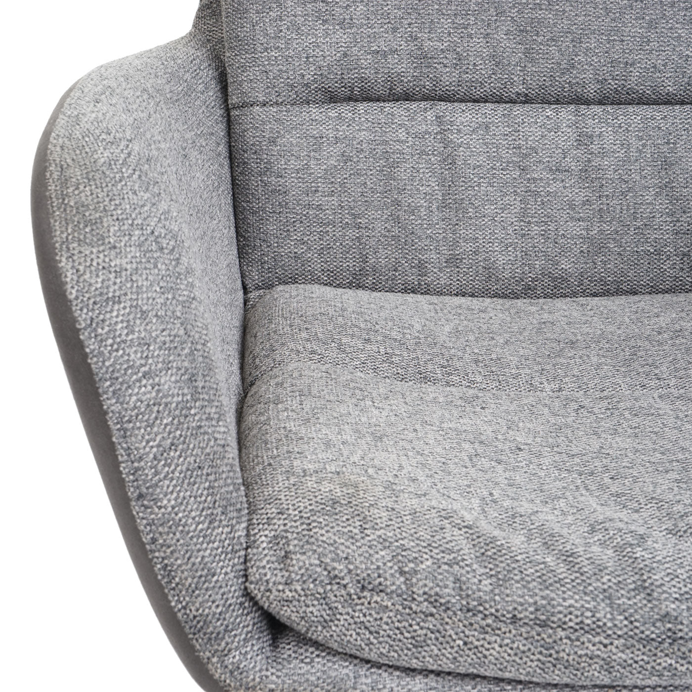 Cosmo Casa - Eetkamerstoel - Swivel - Textiel - Grijs-Donkergrijs