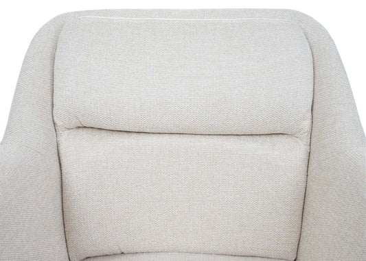 Cosmo Casa - Set van 2 Eetkamerstoelen - Swivel - Kunstleer - Crème