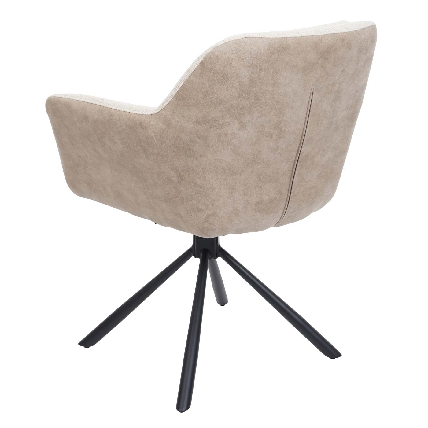 Cosmo Casa - Set van 2 Eetkamerstoelen - Swivel - Kunstleer - Crème