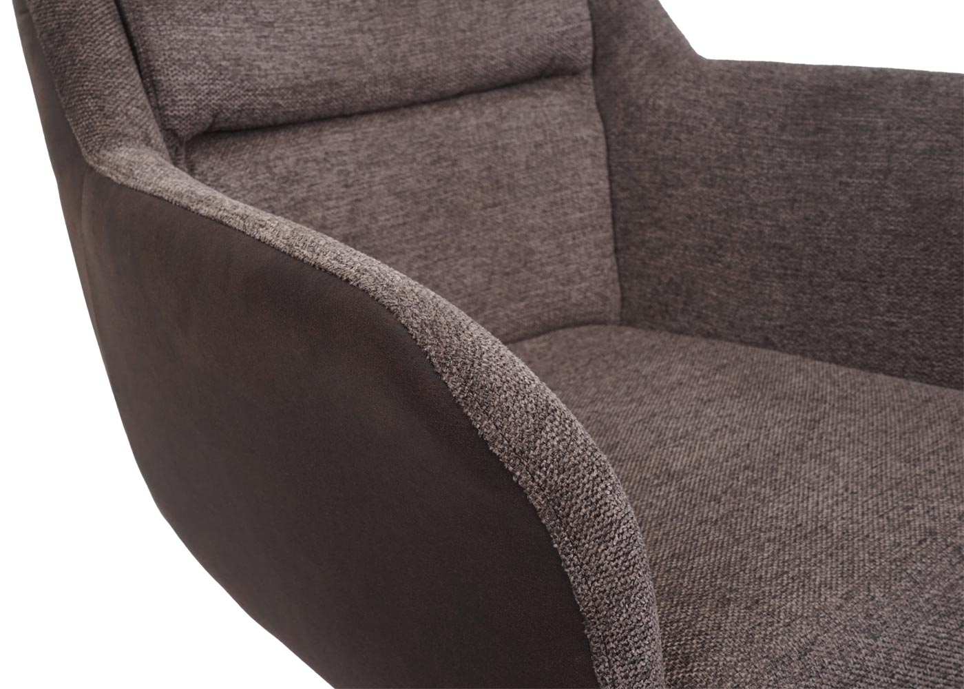 Cosmo Casa - Set van 2 Eetkamerstoelen - Swivel - Kunstleer - Bruin-Donkerbruin