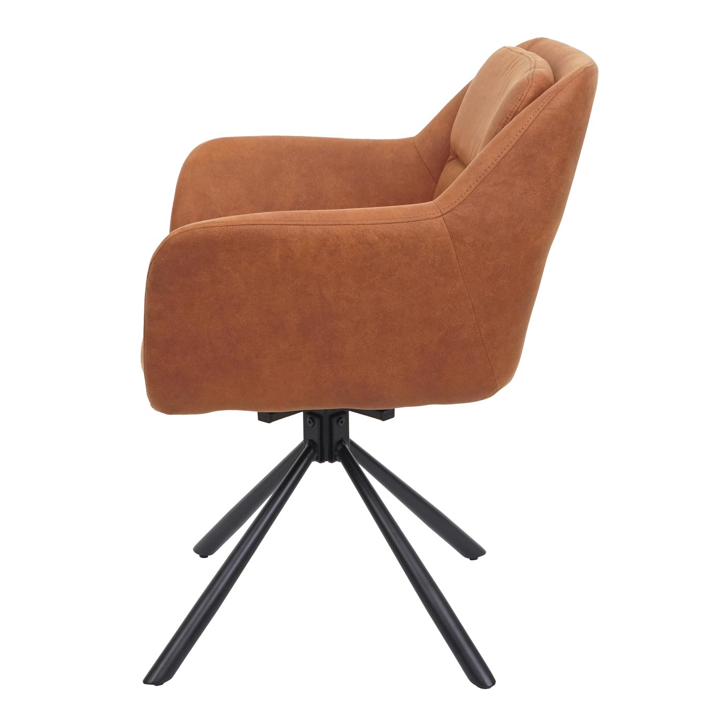 Cosmo Casa - Set van 2 Eetkamerstoelen - Swivel - Suède Bruin