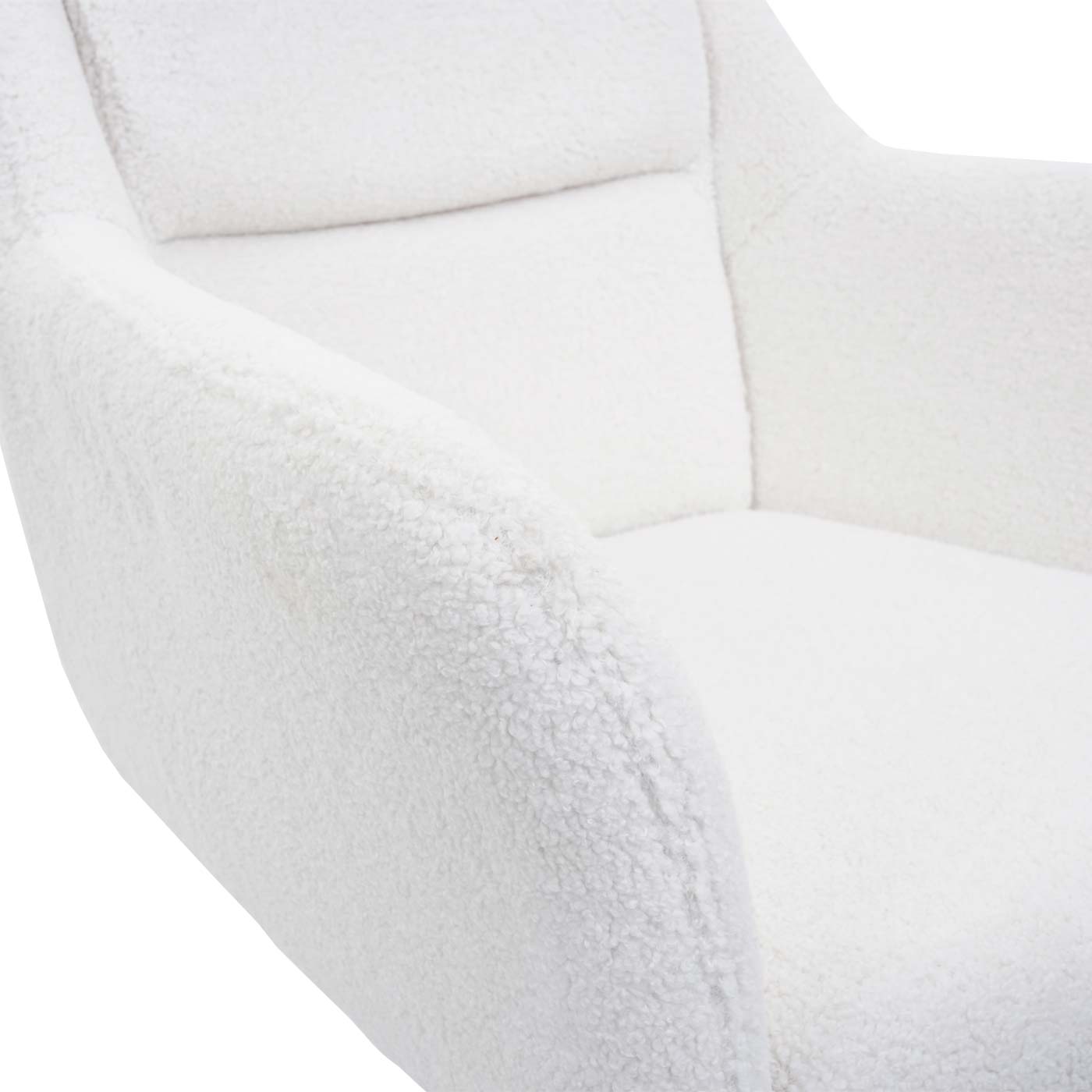 Cosmo Casa - Set van 2 Eetkamerstoelen - Draaibaar - Bouclé - Wit