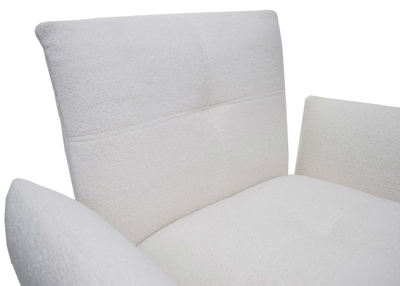 Cosmo Casa - Loungestoel - Bouclé - Textiel - Wit