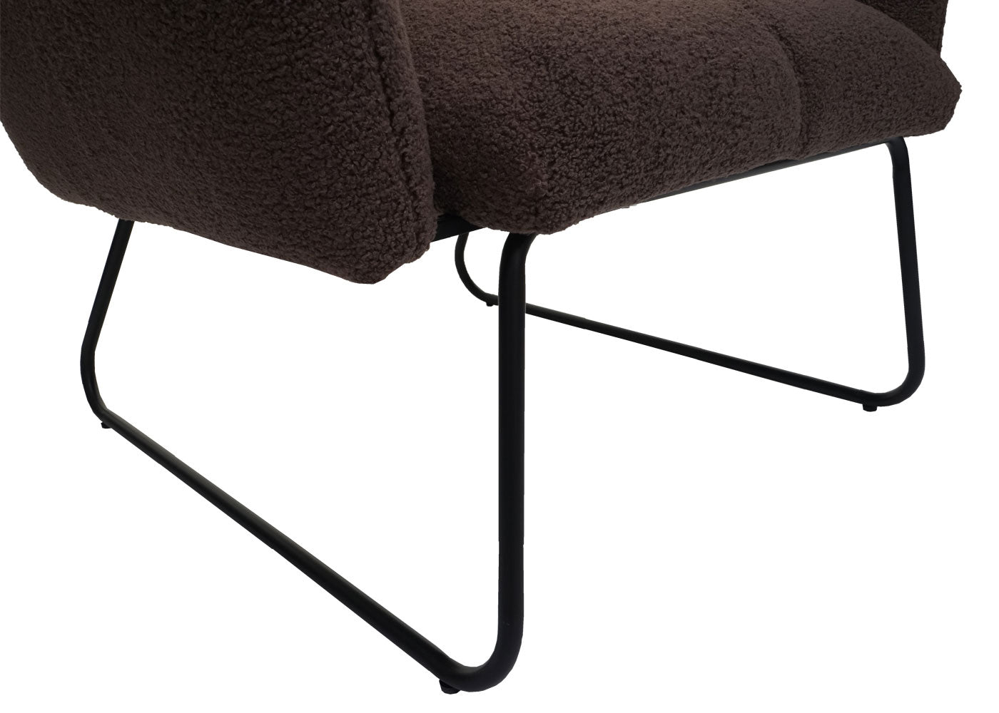 Cosmo Casa - Loungestoel - Bouclé - Textiel - Bruin