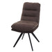 Cosmo Casa - Eetkamerstoel - Swivel - Textiel - Bruin-Donkerbruin