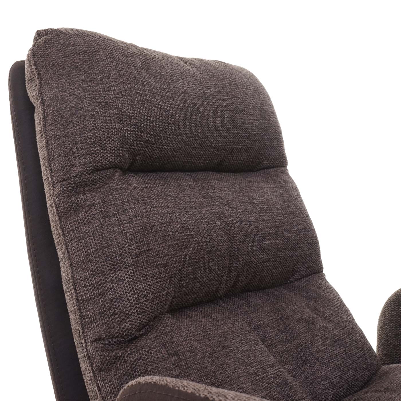 Cosmo Casa - Eetkamerstoel - Swivel - Textiel - Bruin-Donkerbruin