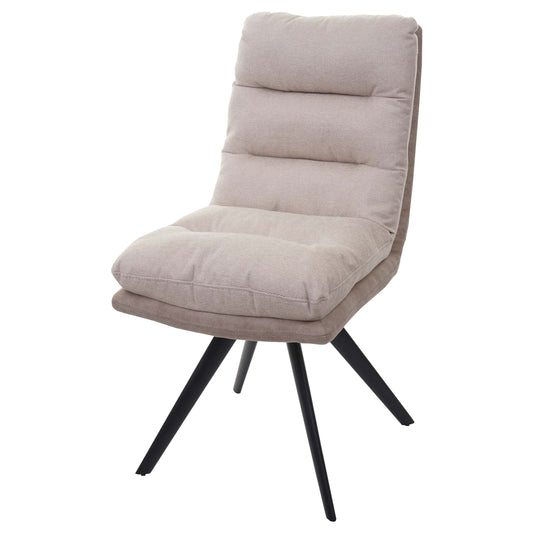 Cosmo Casa - Eetkamerstoel - Swivel - Textiel - Crème