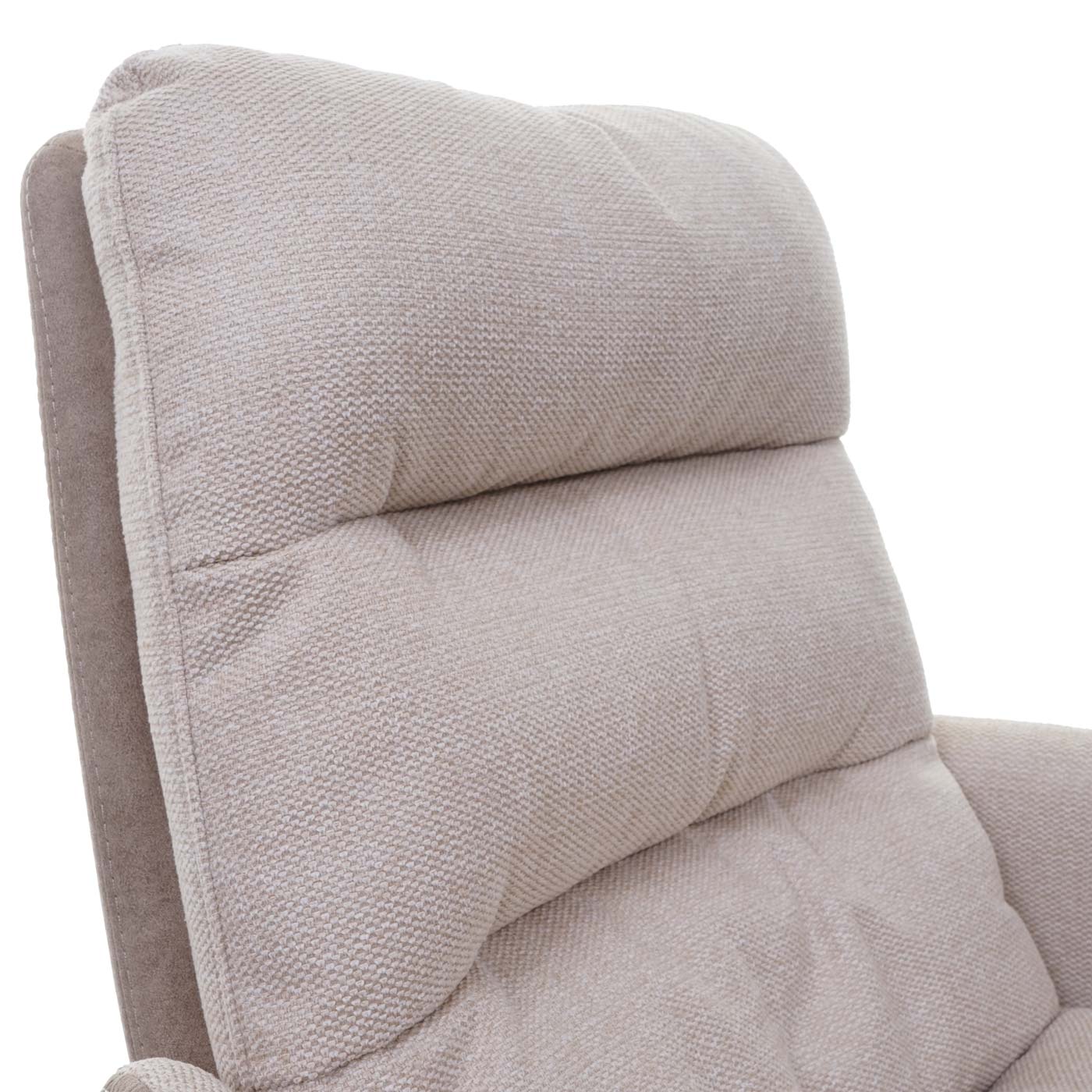 Cosmo Casa - Eetkamerstoel - Swivel - Textiel - Crème