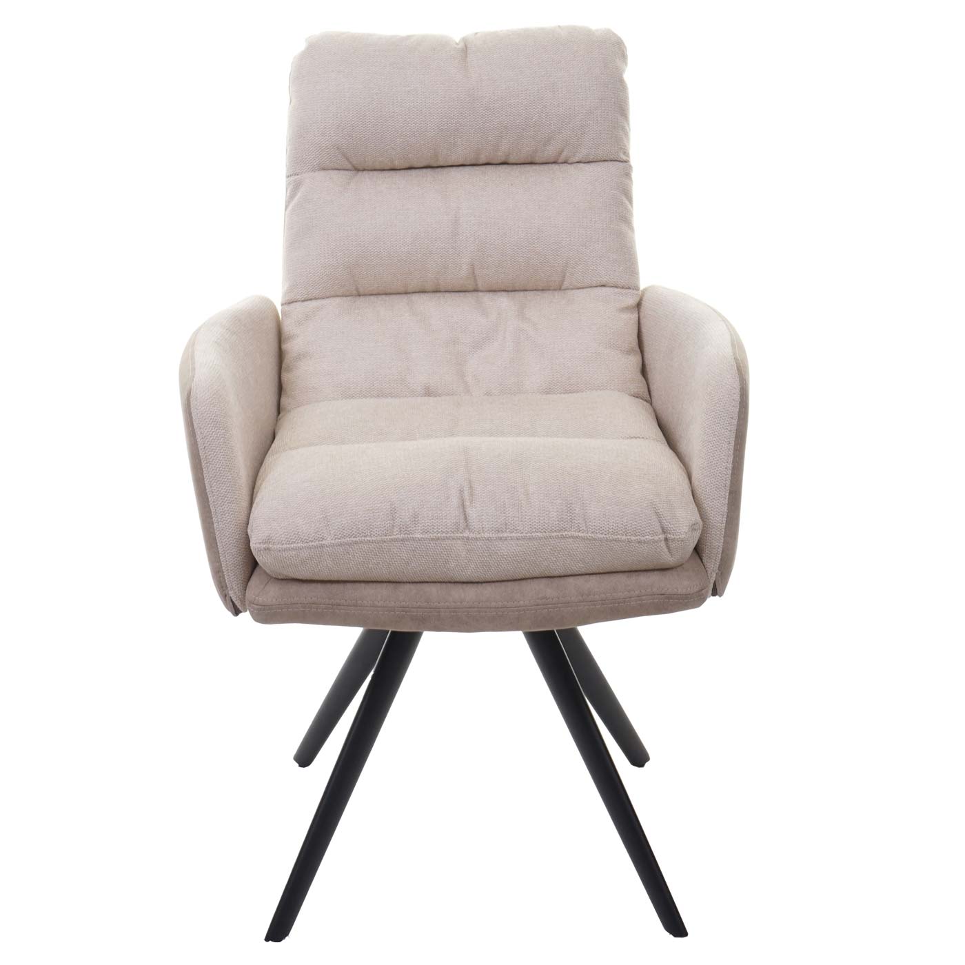 Cosmo Casa - Eetkamerstoel - Swivel - Textiel - Crème