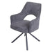 Cosmo Casa - Eetkamerstoel - Swivel - Textiel - Corduroy Donkergrijs