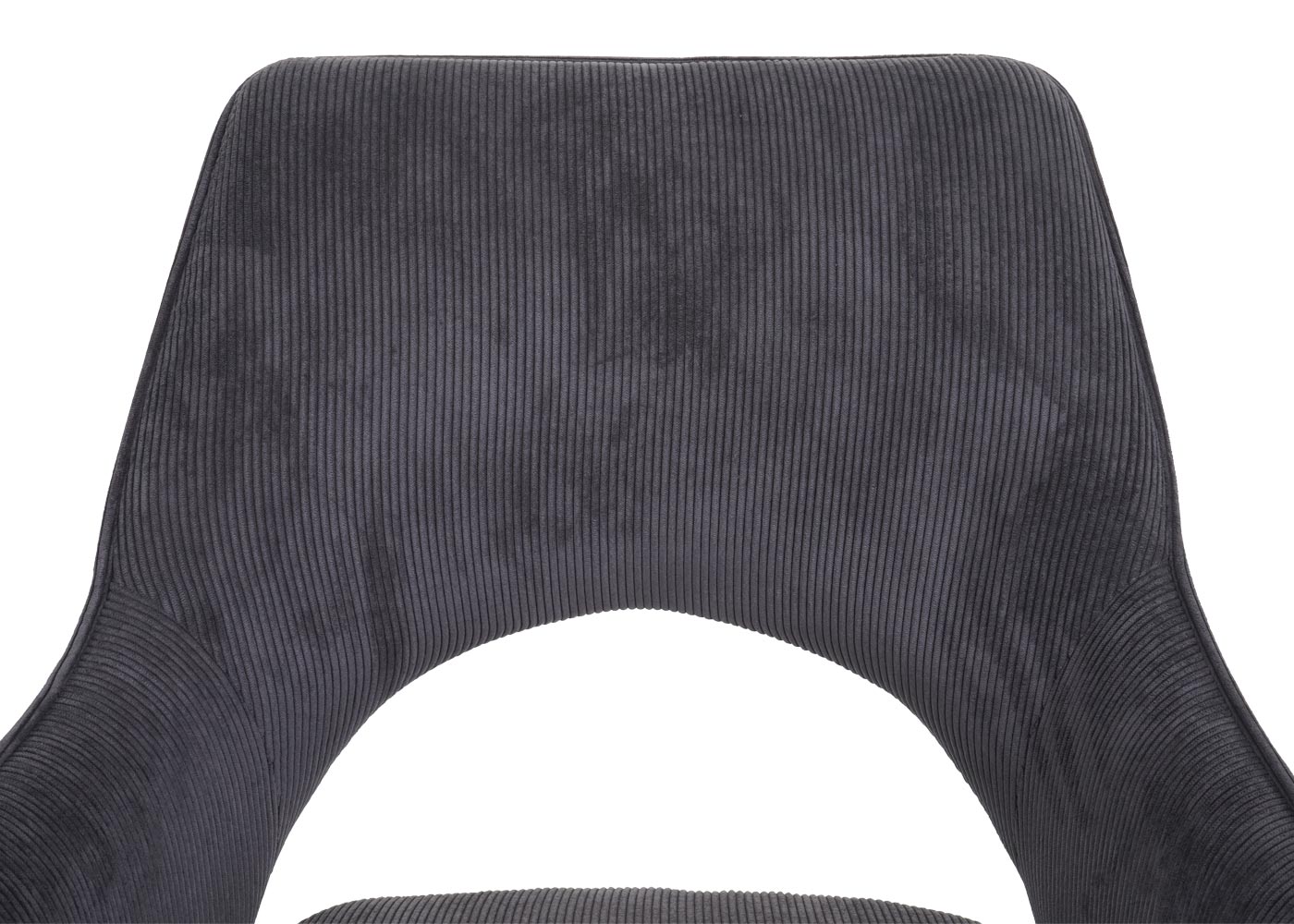 Cosmo Casa - Eetkamerstoel - Swivel - Textiel - Corduroy Donkergrijs