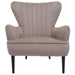 Cosmo Casa - Loungestoel - Gestoffeerd - Fluweel - Taupe