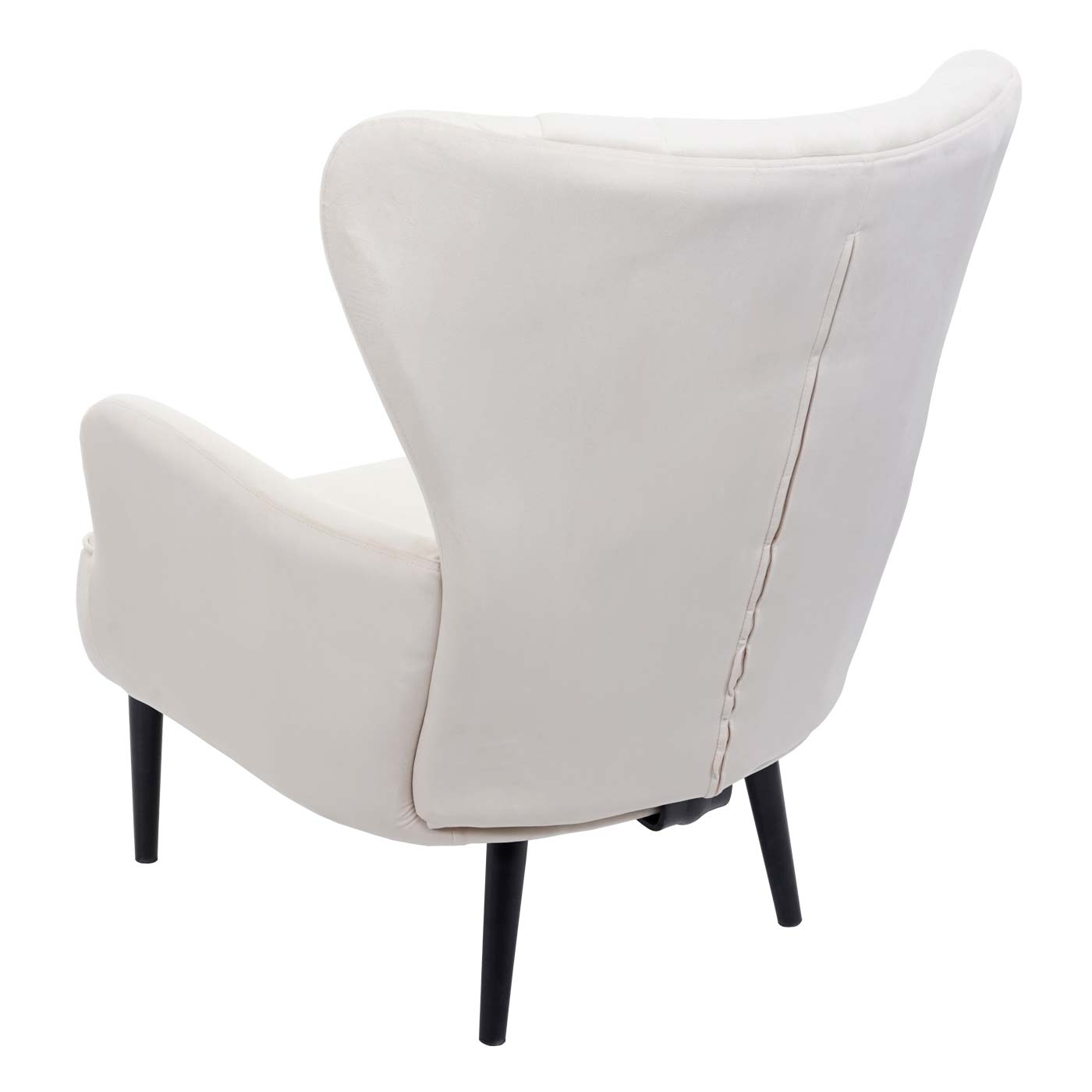 Cosmo Casa - Loungestoel - Gestoffeerd - Fluweel - Crème-Beige