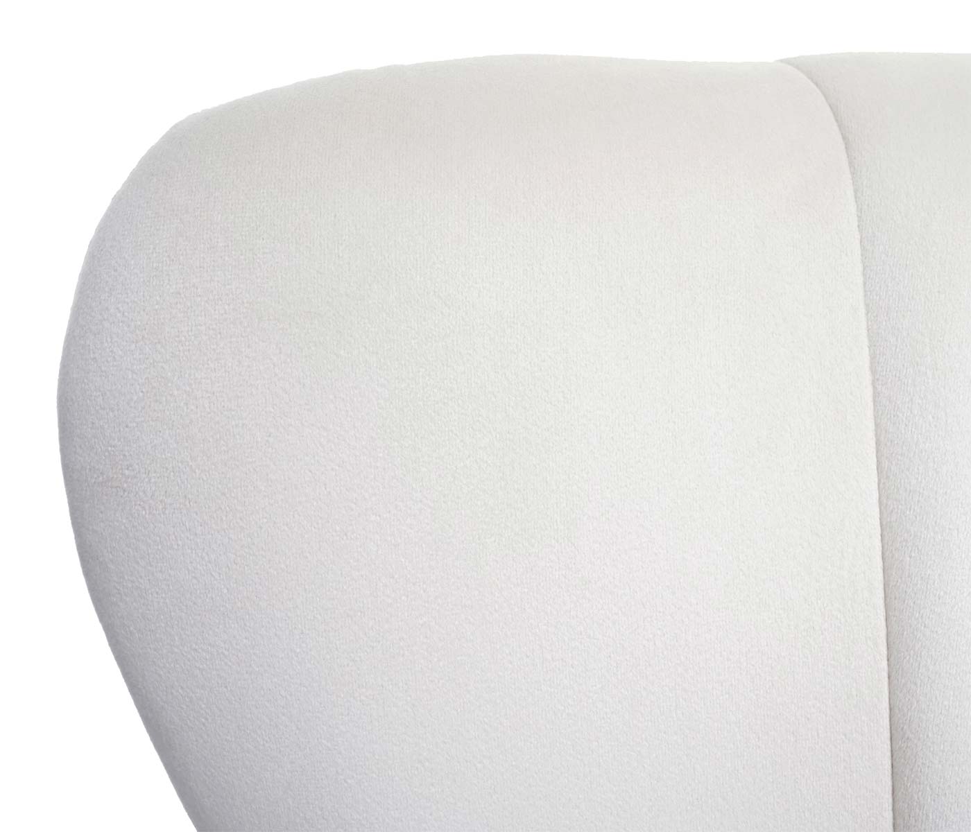 Cosmo Casa - Loungestoel - Gestoffeerd - Fluweel - Crème-Beige