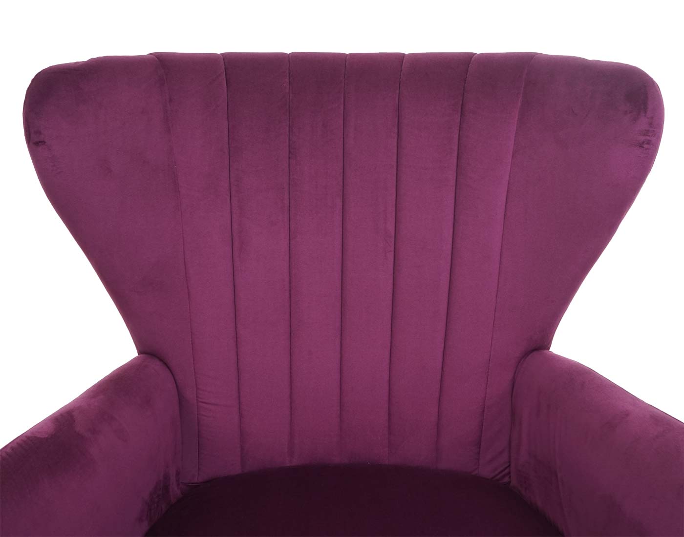 Cosmo Casa - Loungestoel - Gestoffeerd - Fluweel - Bordeaux