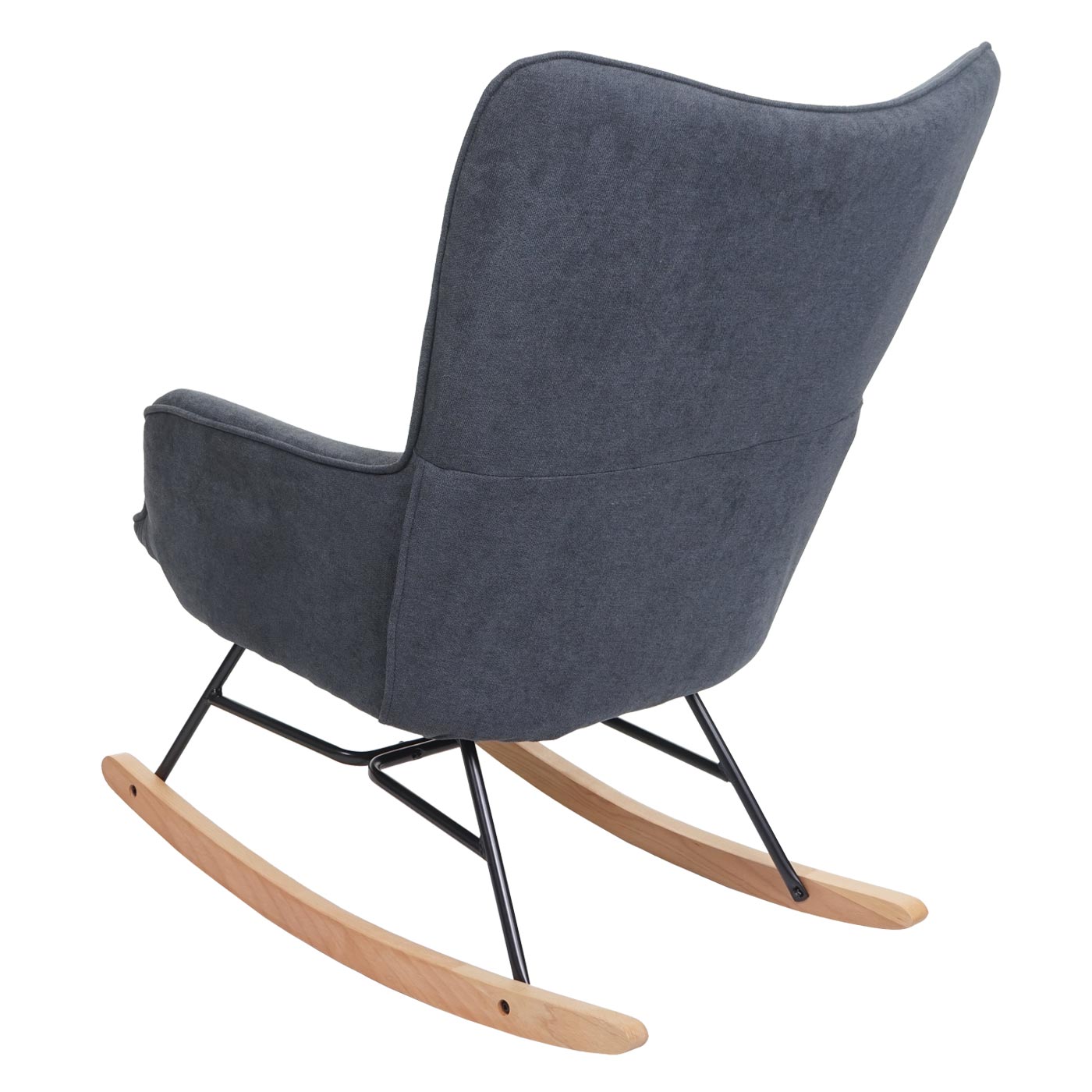 Cosmo Casa - Schommelstoel - Relax - Textiel - Antraciet