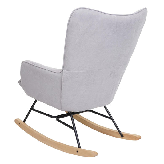 Cosmo Casa - Schommelstoel - Relax - Textiel - Grijs