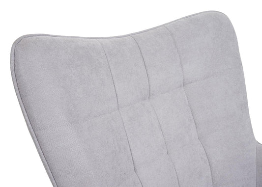 Cosmo Casa - Schommelstoel - Relax - Textiel - Grijs