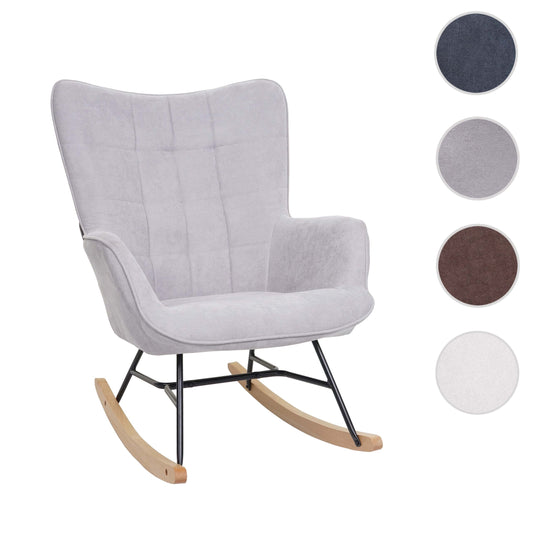 Cosmo Casa - Schommelstoel - Relax - Textiel - Grijs