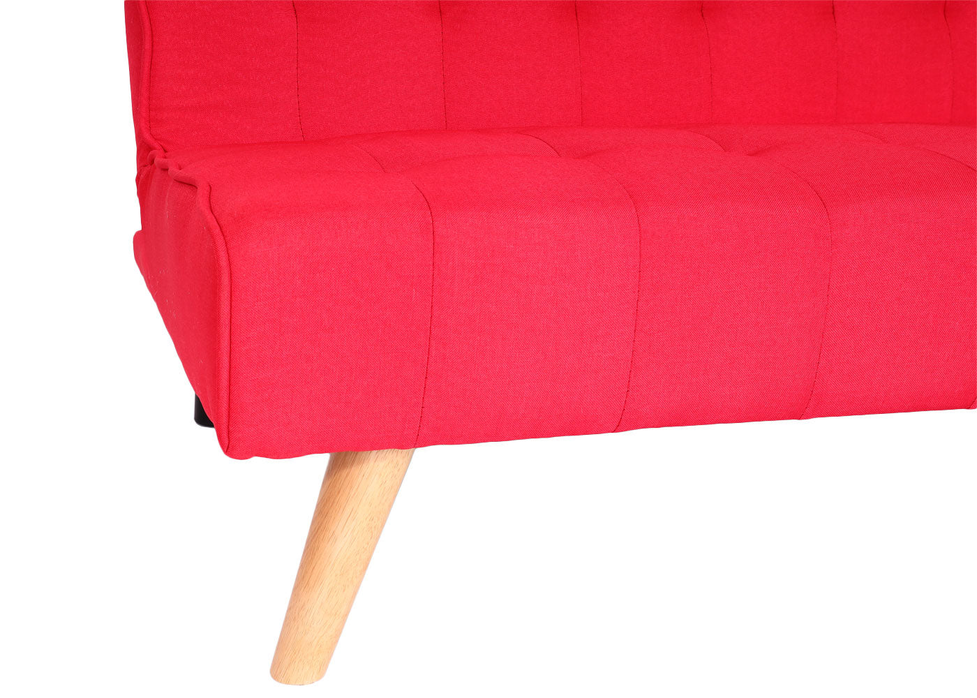 Cosmo Casa - Hoekbank - Klapbank - Textiel - Rood - 256 cm