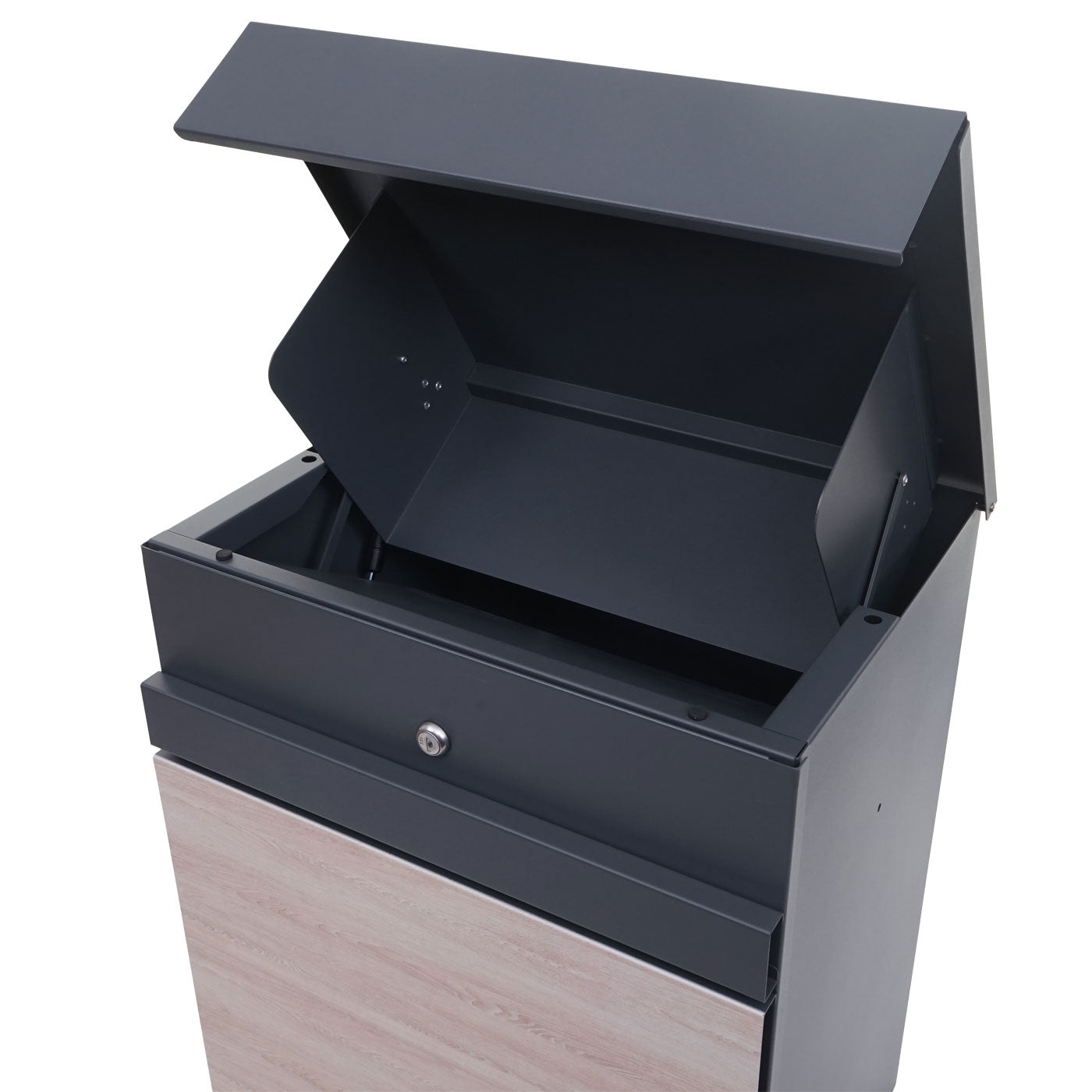 Cosmo Casa - Pakketbus - Brievenbus - Metaal & Houtlook - Antraciet