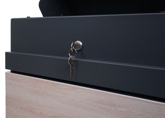 Cosmo Casa - Pakketbus - Brievenbus - Metaal & Houtlook - Antraciet