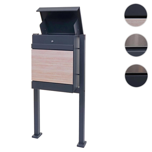 Cosmo Casa - Pakketdoos - Staand - Metaal - Antraciet houtlook