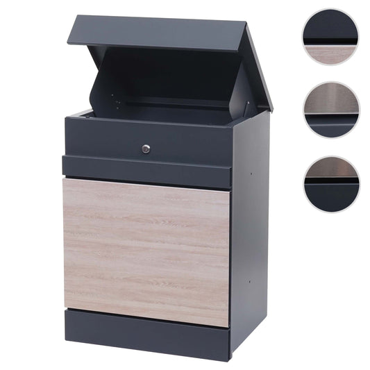 Cosmo Casa - Pakketbus - Brievenbus - Metaal & Houtlook - Antraciet