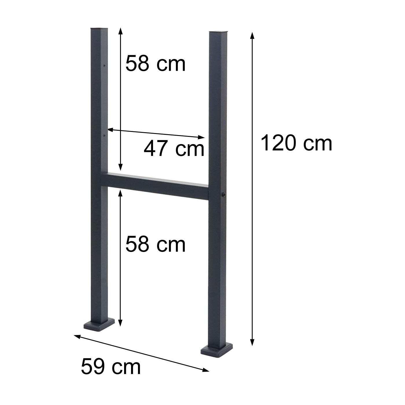 Cosmo Casa - Pakketbusstandaard - Montage - Verzinkt staal - Antraciet
