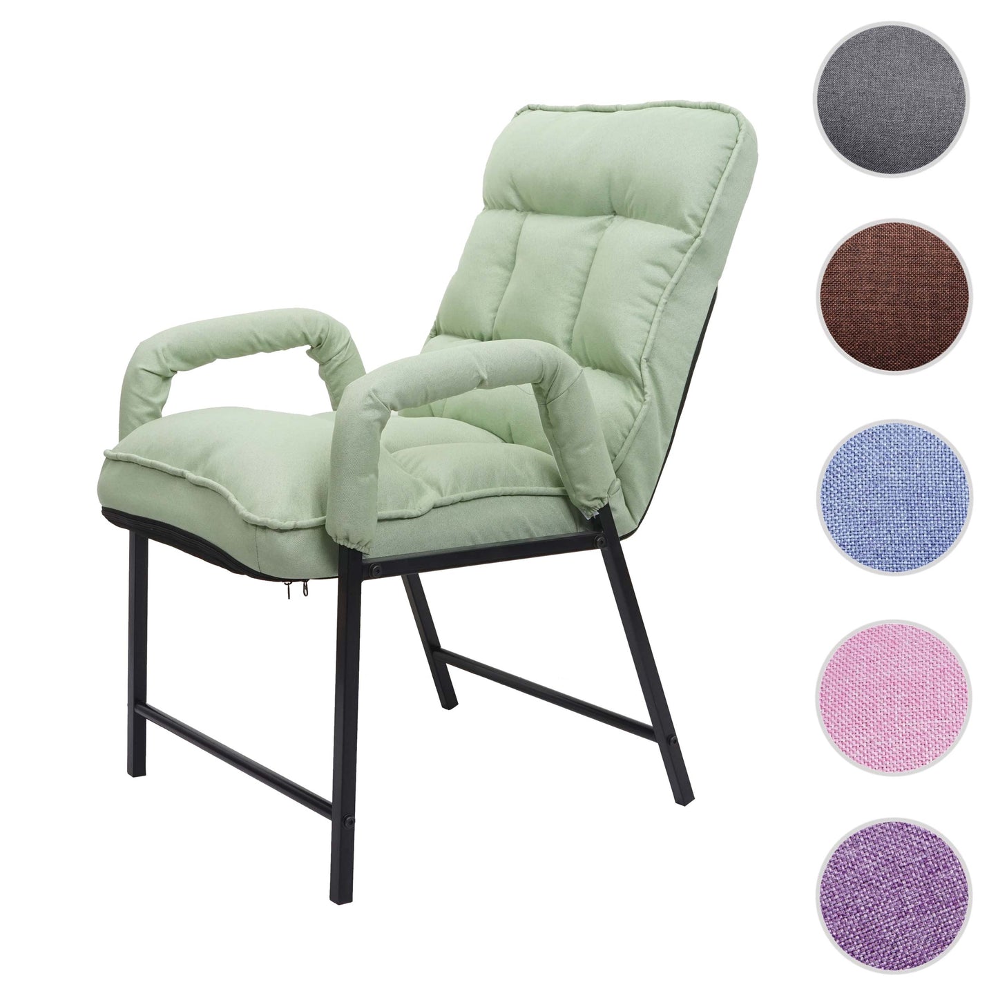 Cosmo Casa - Eetkamerstoel - Verstelbaar - Textiel - Mintgroen